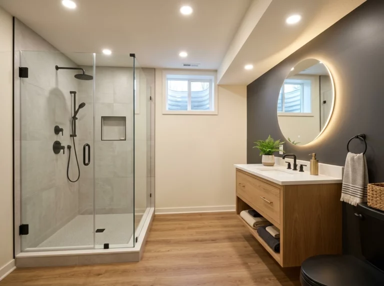 New Bathroom in Basement in Waukesha