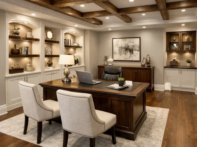 Basement Home Office in Waukesha, Wisconsin